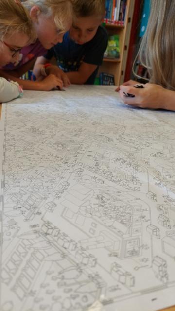 Stadt-Land-Spielt in der Bibliothek Dobl-Zwaring